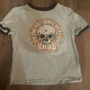 Light blue Vans cropped tee